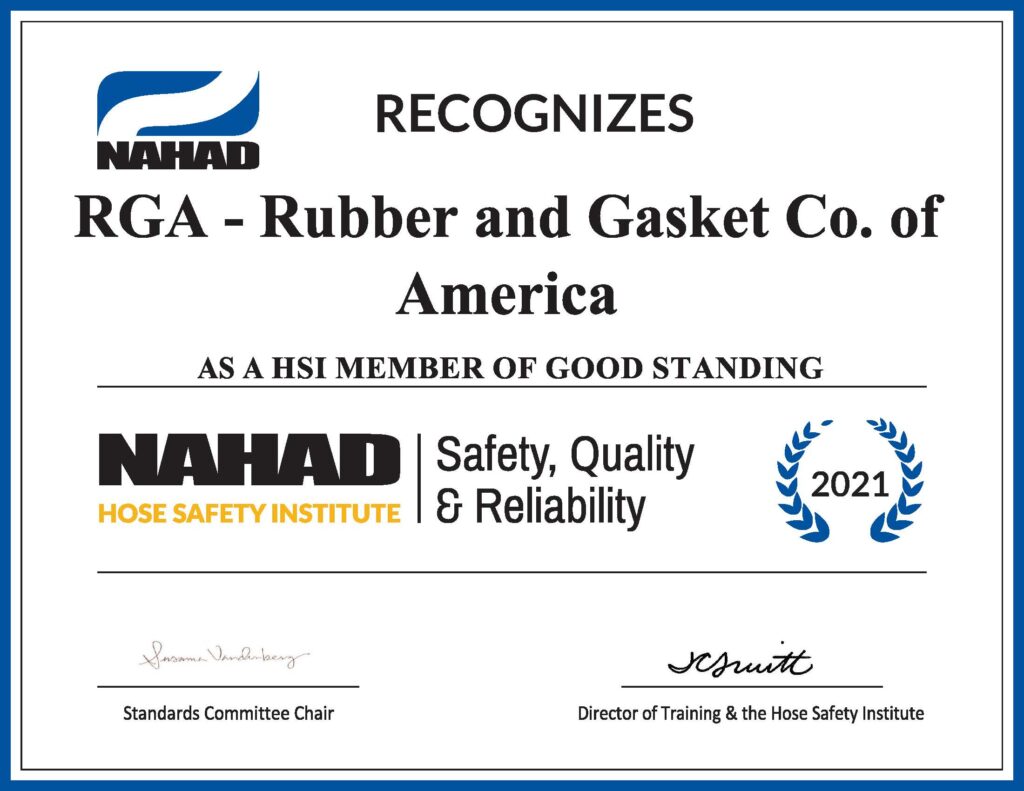 NAHAD certification for RGA