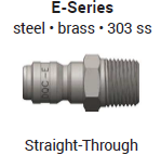 E Series steel brass 303 ss
